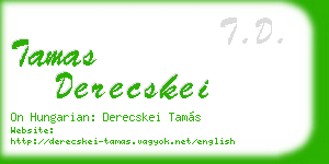 tamas derecskei business card